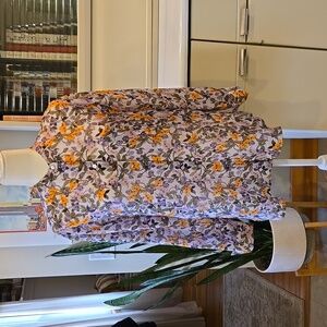 EUC Vince Purple Floral Blouse Size M